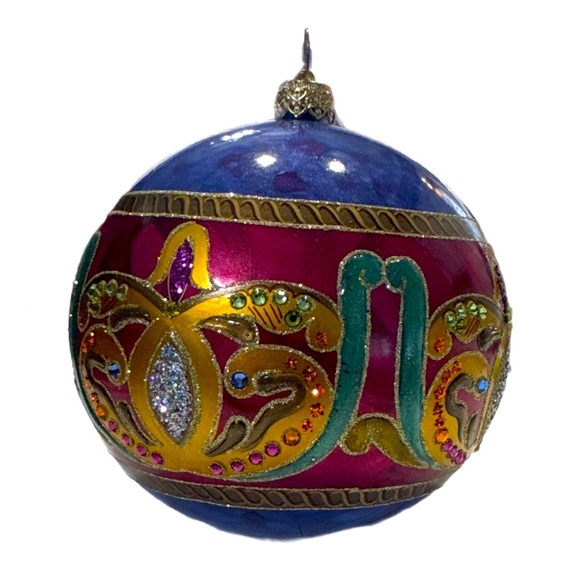 Christmas ornament,inspired by Russian Easter eggs designed by Joan Rivers - Picture 1 of 7